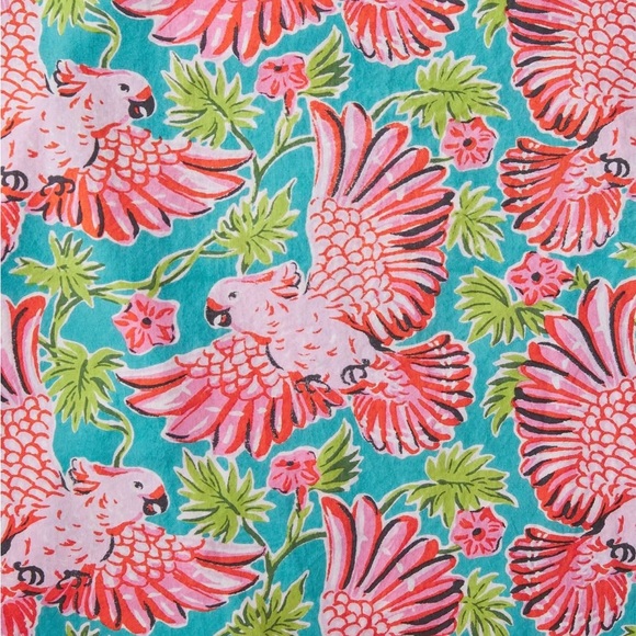 NWT- Printfresh Parrot Paradise Pajama Set in Pink and Green - Picture 2 of 3